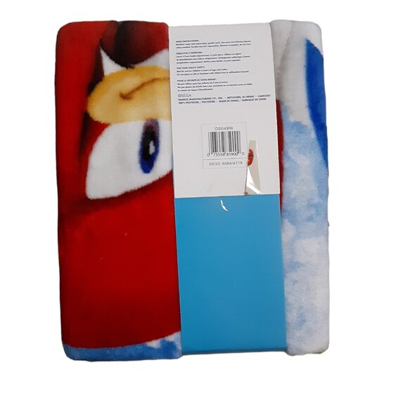 Sega Sonic the Hedgehog Silky Soft Throw 40" x 50" - Picture 2 of 3